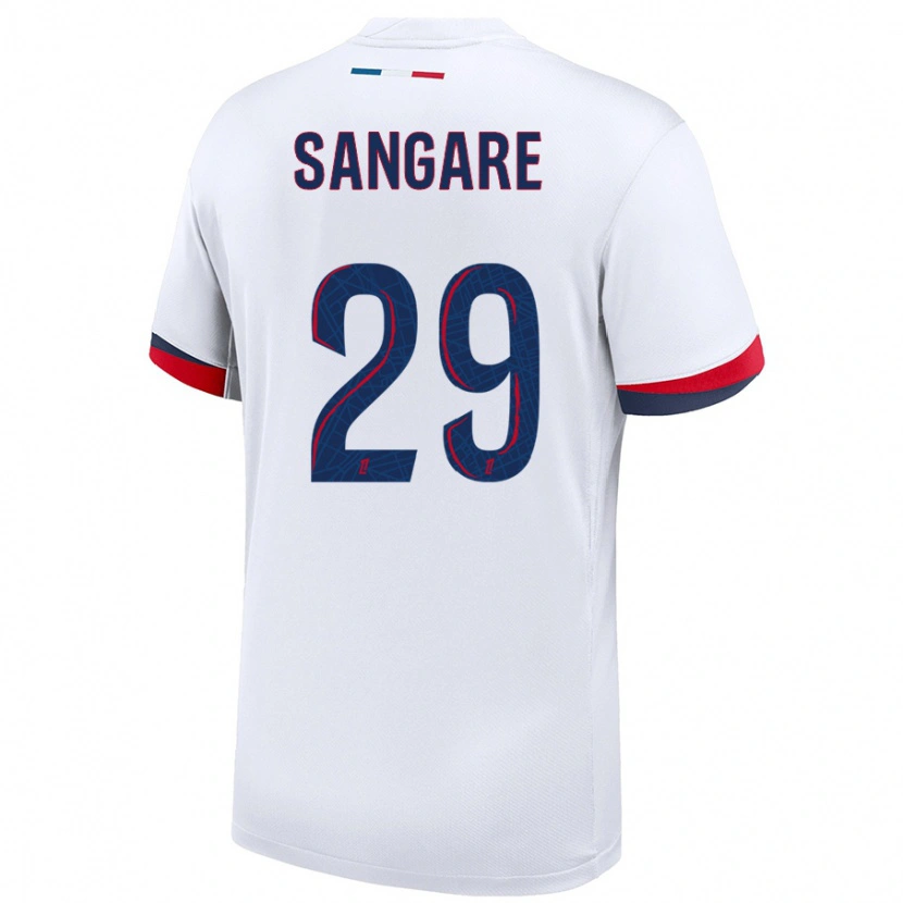 Danxen Dětské Hawa Sangare #29 Bílá Modrá Červená Daleko Hráčské Dresy 2024/25 Dres