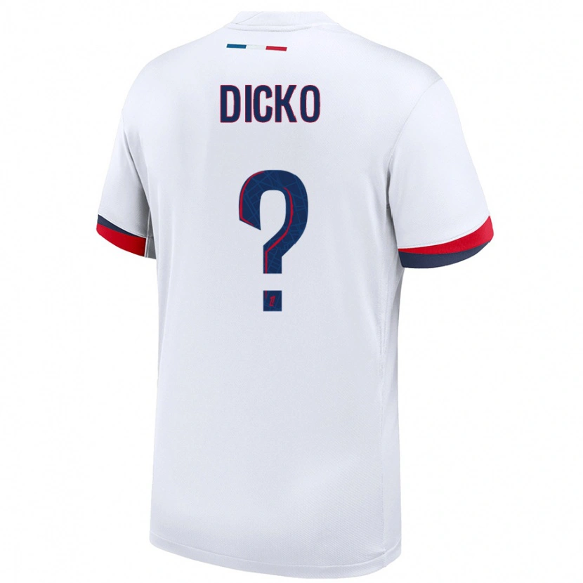 Danxen Dětské Aminata Dicko #0 Bílá Modrá Červená Daleko Hráčské Dresy 2024/25 Dres