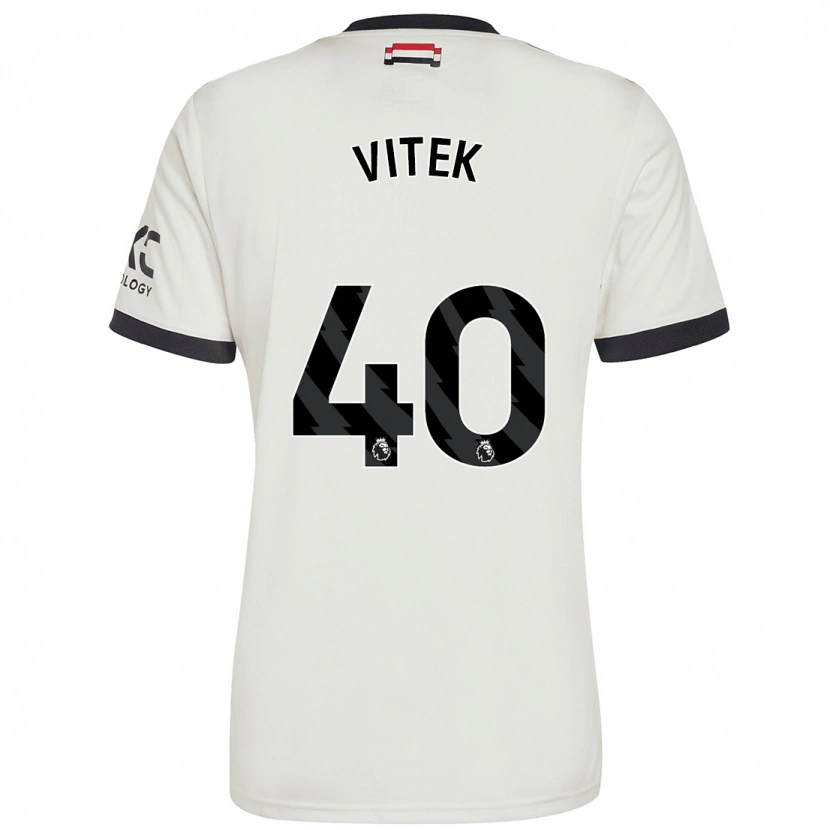 Danxen Dětské Radek Vitek #40 Off White Třetí Hráčské Dresy 2024/25 Dres