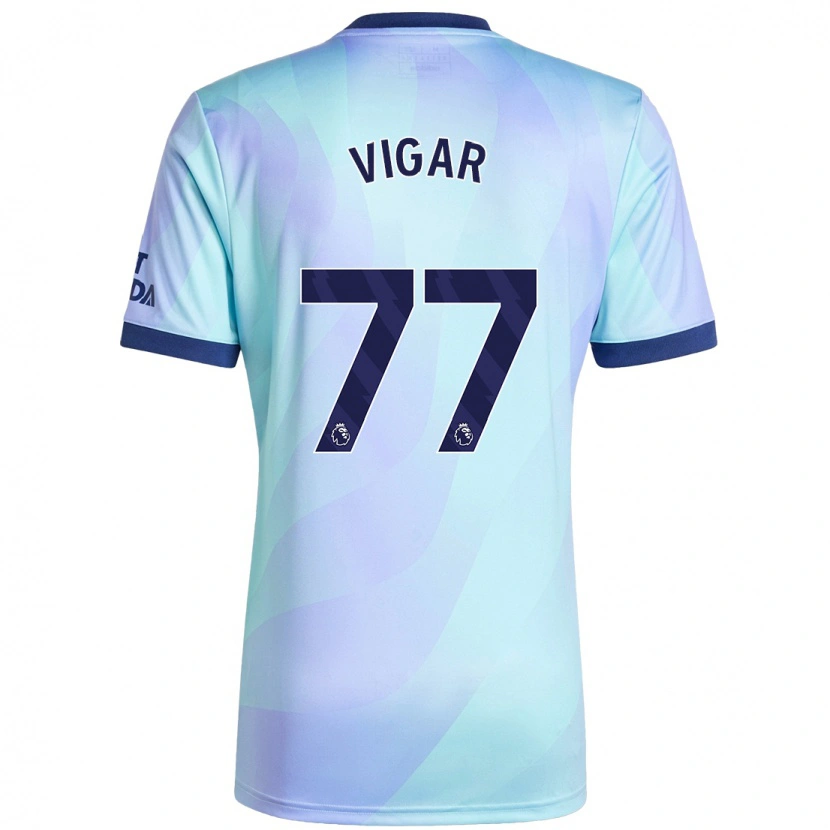 Danxen Dětské Billy Vigar #77 Aqua Třetí Hráčské Dresy 2024/25 Dres