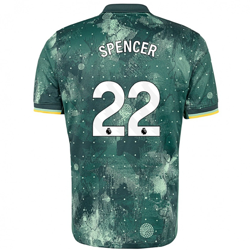 Danxen Dětské Rebecca Spencer #22 Zelená Máta Třetí Hráčské Dresy 2024/25 Dres