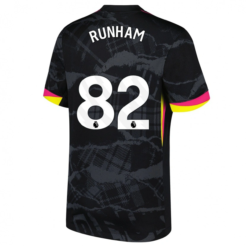 Danxen Dětské Frankie Runham #82 Černá Růžová Třetí Hráčské Dresy 2024/25 Dres