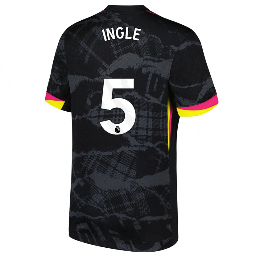 Danxen Dětské Sophie Ingle #5 Černá Růžová Třetí Hráčské Dresy 2024/25 Dres