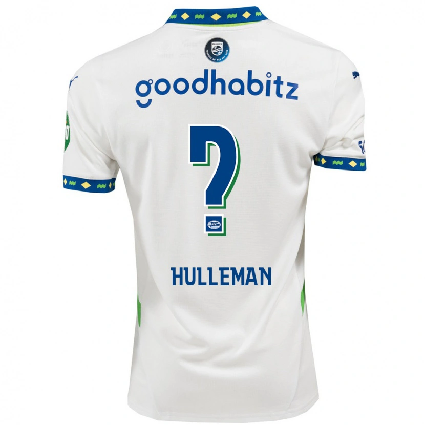 Danxen Dětské Daan Hulleman #0 Bílá Tmavě Modrá Třetí Hráčské Dresy 2024/25 Dres