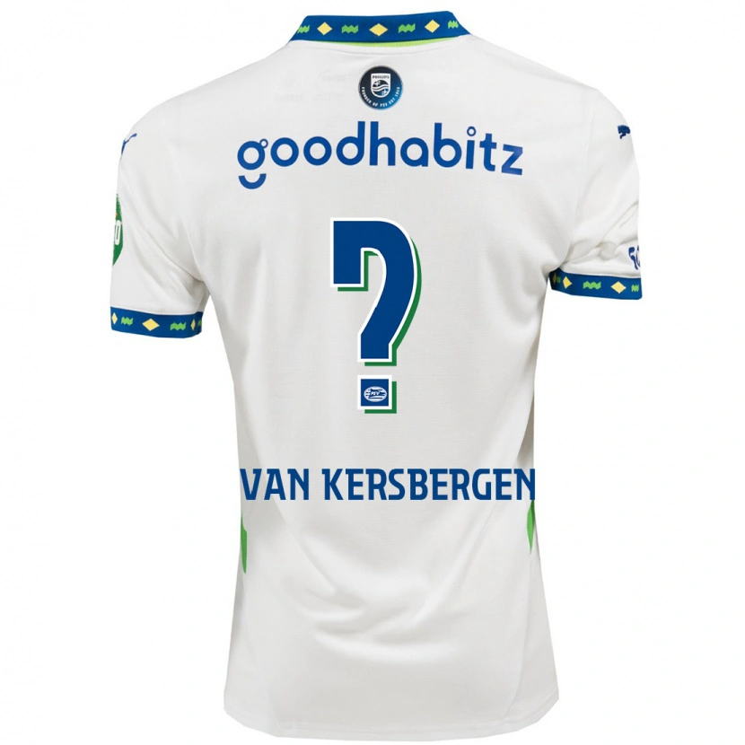 Danxen Dětské Sander Van Kersbergen #0 Bílá Tmavě Modrá Třetí Hráčské Dresy 2024/25 Dres