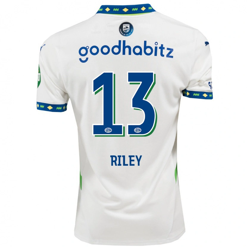 Danxen Dětské Indiah-Paige Riley #13 Bílá Tmavě Modrá Třetí Hráčské Dresy 2024/25 Dres