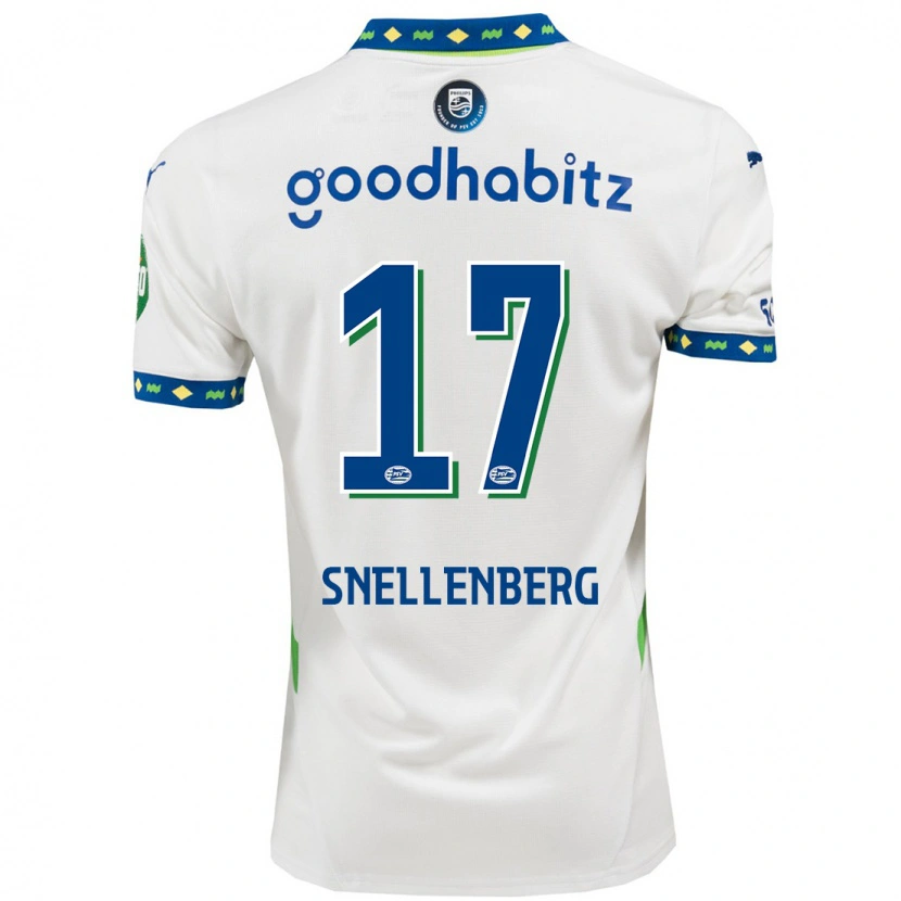 Danxen Dětské Maxime Snellenberg #17 Bílá Tmavě Modrá Třetí Hráčské Dresy 2024/25 Dres