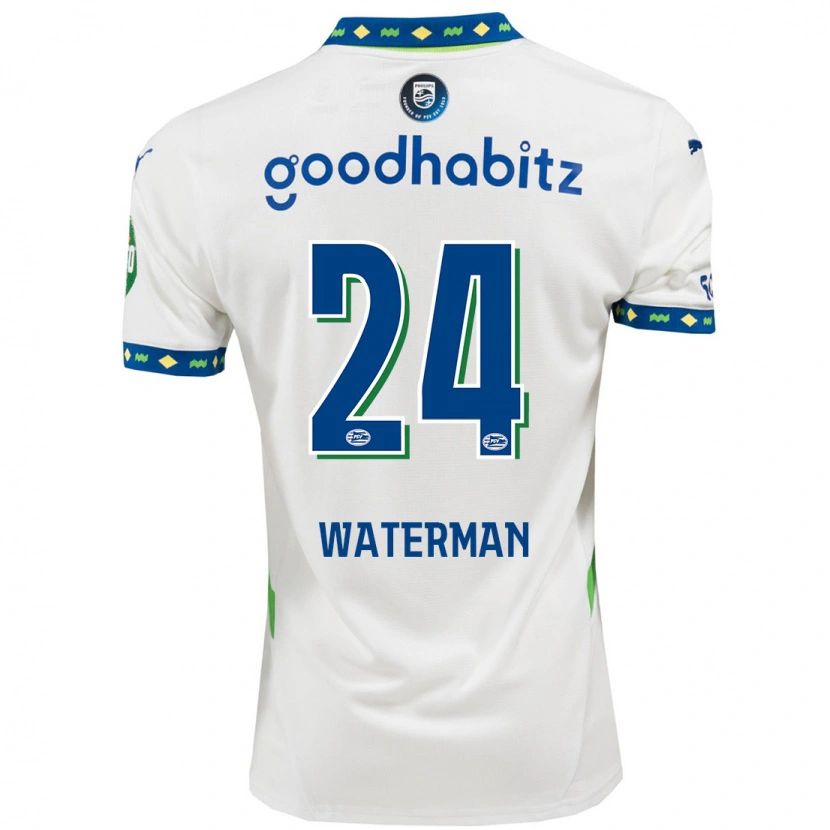 Danxen Dětské Boy Waterman #24 Bílá Tmavě Modrá Třetí Hráčské Dresy 2024/25 Dres