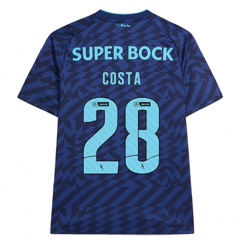 Danxen Dětské Bruno Costa #28 Námořnická Modř Třetí Hráčské Dresy 2024/25 Dres