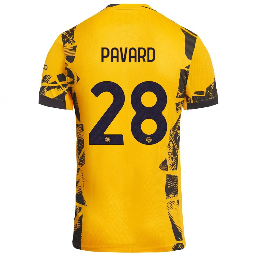 Danxen Dětské Benjamin Pavard #28 Zlatá Černá Třetí Hráčské Dresy 2024/25 Dres