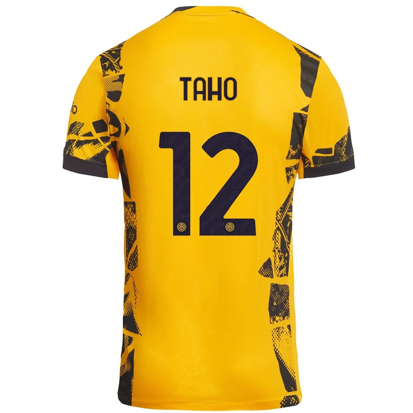 Danxen Dětské Alain Taho #12 Zlatá Černá Třetí Hráčské Dresy 2024/25 Dres