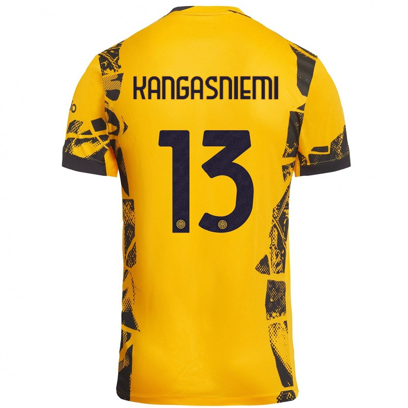 Danxen Dětské Ilari Kangasniemi #13 Zlatá Černá Třetí Hráčské Dresy 2024/25 Dres