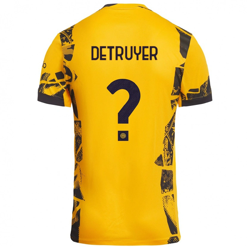 Danxen Dětské Marie Detruyer #0 Zlatá Černá Třetí Hráčské Dresy 2024/25 Dres