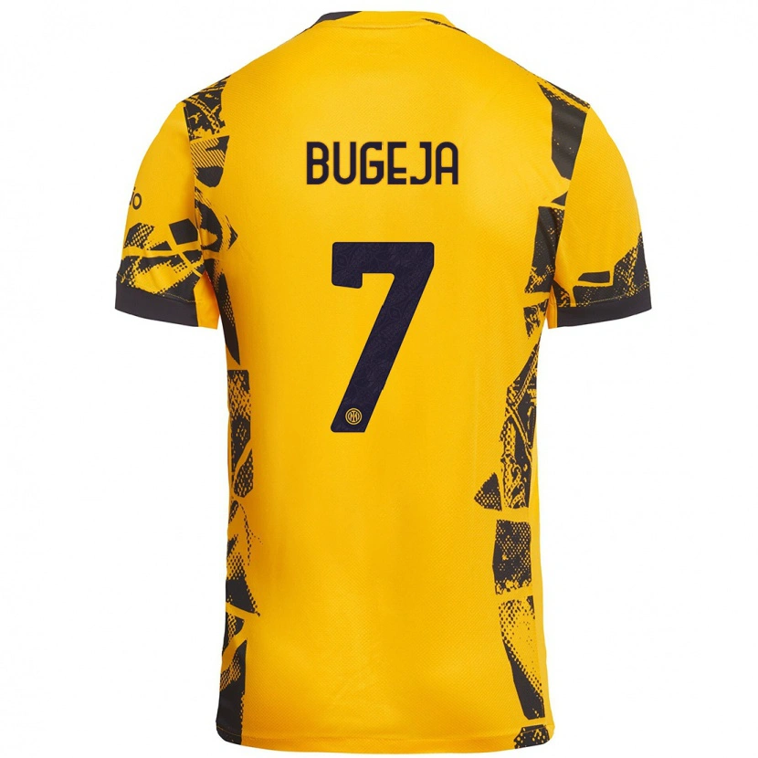 Danxen Dětské Haley Bugeja #7 Zlatá Černá Třetí Hráčské Dresy 2024/25 Dres