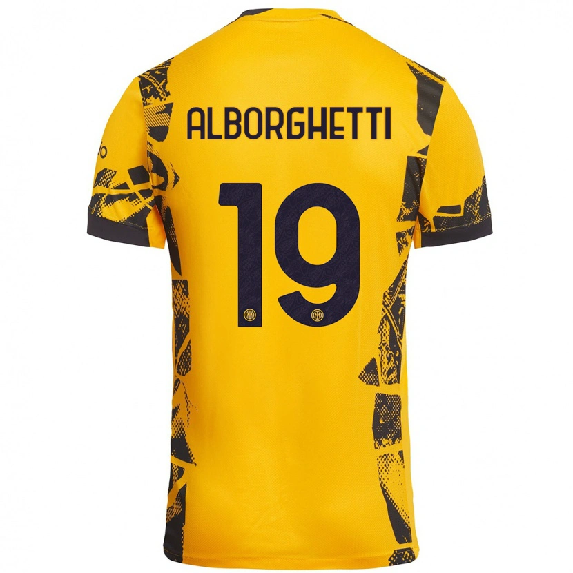 Danxen Dětské Lisa Alborghetti #19 Zlatá Černá Třetí Hráčské Dresy 2024/25 Dres