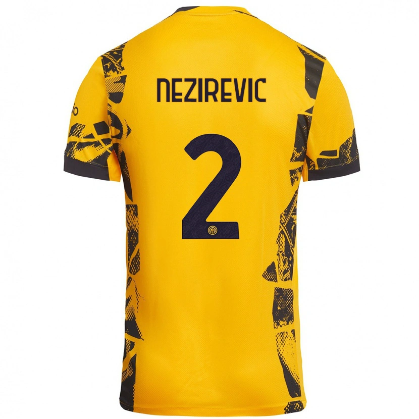 Danxen Dětské Alem Nezirevic #2 Zlatá Černá Třetí Hráčské Dresy 2024/25 Dres
