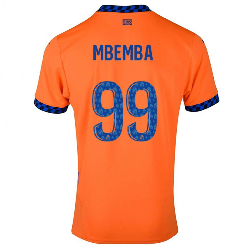 Danxen Dětské Chancel Mbemba #99 Oranžová Tmavě Modrá Třetí Hráčské Dresy 2024/25 Dres