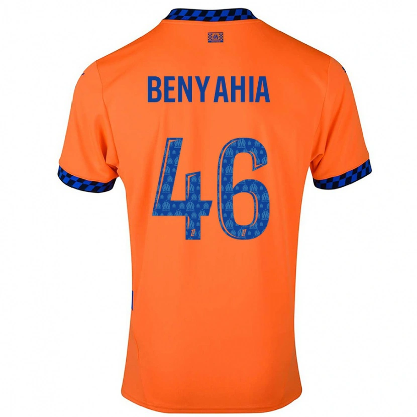 Danxen Dětské Aylan Benyahia-Tani #46 Oranžová Tmavě Modrá Třetí Hráčské Dresy 2024/25 Dres