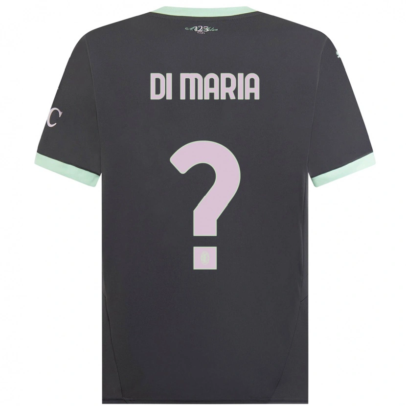 Danxen Dětské Alessandro Di Maria #0 Šedá Třetí Hráčské Dresy 2024/25 Dres