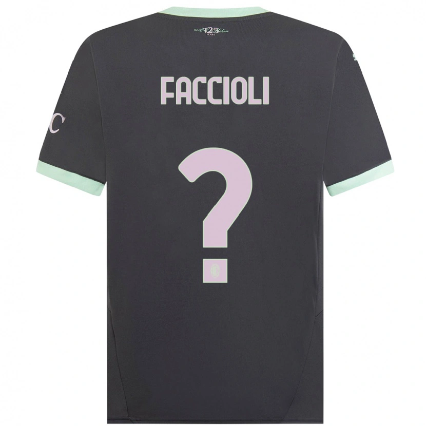 Danxen Dětské Pietro Faccioli #0 Šedá Třetí Hráčské Dresy 2024/25 Dres
