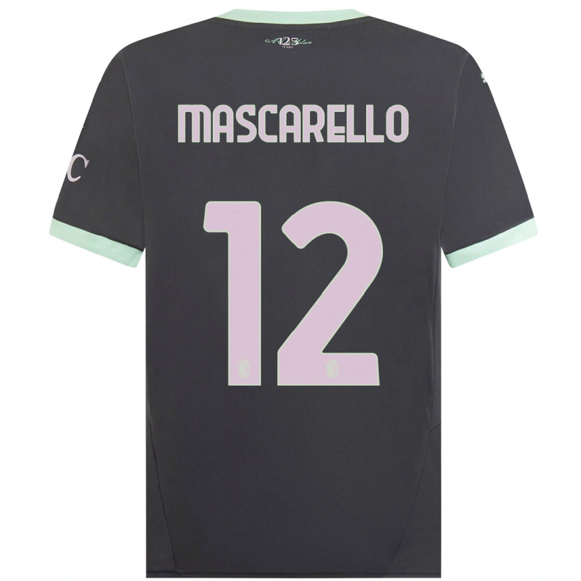 Danxen Dětské Marta Mascarello #12 Šedá Třetí Hráčské Dresy 2024/25 Dres