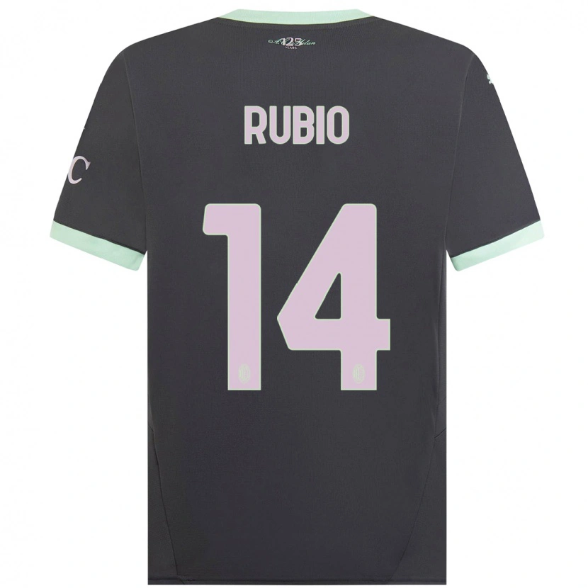 Danxen Dětské Silvia Rubio #14 Šedá Třetí Hráčské Dresy 2024/25 Dres