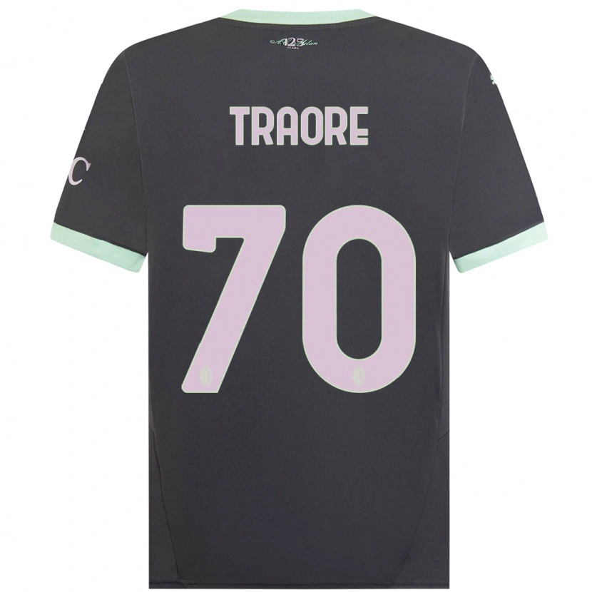 Danxen Dětské Chaka Traorè #70 Šedá Třetí Hráčské Dresy 2024/25 Dres
