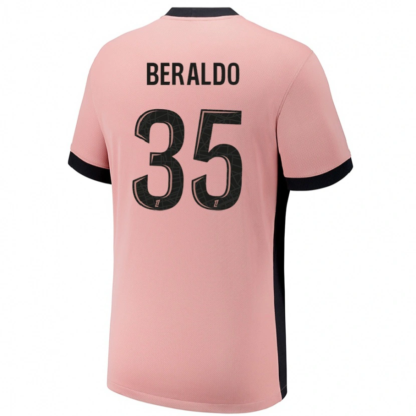 Danxen Dětské Lucas Beraldo #35 Rezavě Růžová Třetí Hráčské Dresy 2024/25 Dres