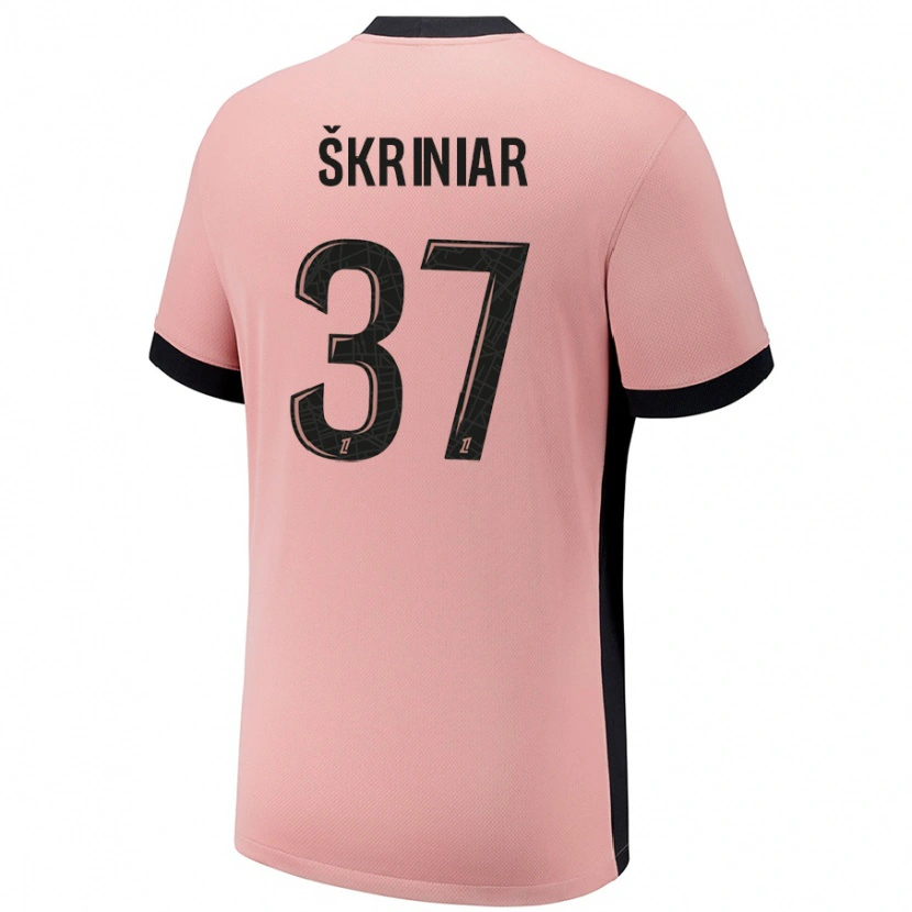 Danxen Dětské Milan Skriniar #37 Rezavě Růžová Třetí Hráčské Dresy 2024/25 Dres