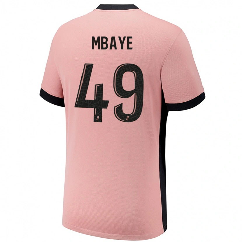 Danxen Dětské Ibrahim Mbaye #49 Rezavě Růžová Třetí Hráčské Dresy 2024/25 Dres