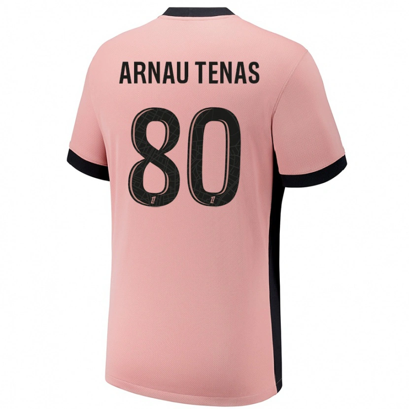 Danxen Dětské Arnau Tenas #80 Rezavě Růžová Třetí Hráčské Dresy 2024/25 Dres