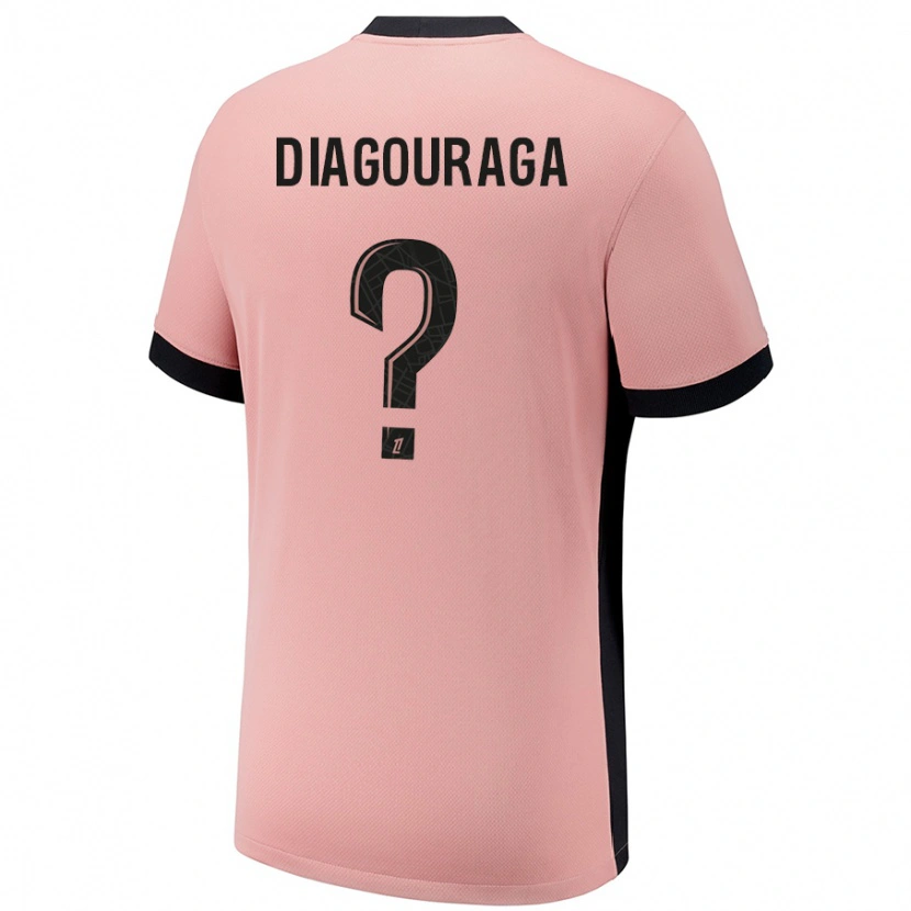 Danxen Dětské Toumani Diagouraga #0 Rezavě Růžová Třetí Hráčské Dresy 2024/25 Dres