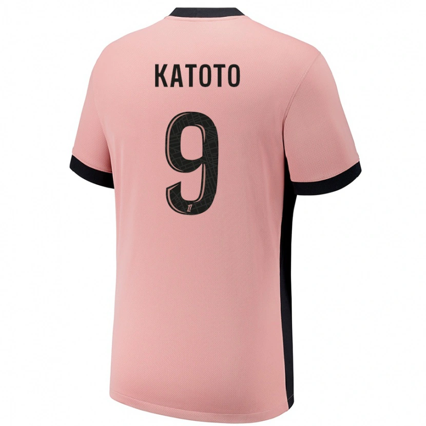 Danxen Dětské Marie-Antoinette Katoto #9 Rezavě Růžová Třetí Hráčské Dresy 2024/25 Dres