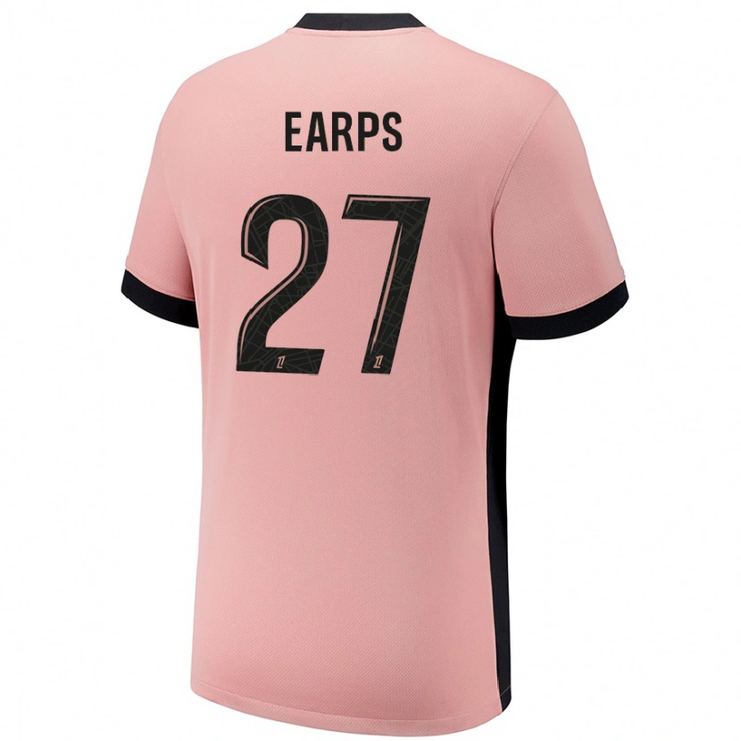 Danxen Dětské Mary Earps #27 Rezavě Růžová Třetí Hráčské Dresy 2024/25 Dres