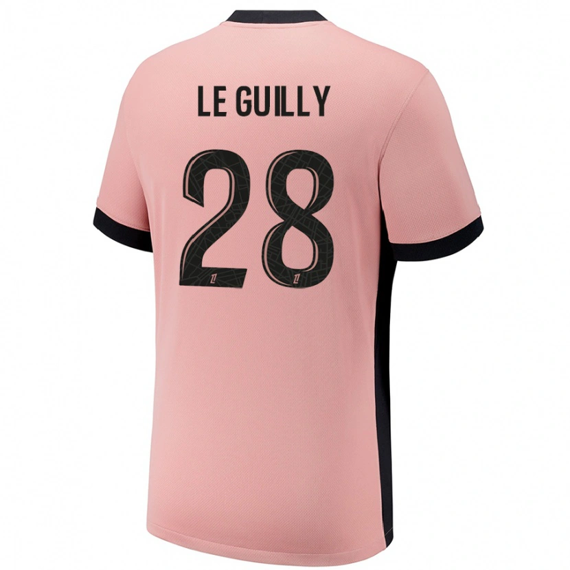Danxen Dětské Jade Le Guilly #28 Rezavě Růžová Třetí Hráčské Dresy 2024/25 Dres
