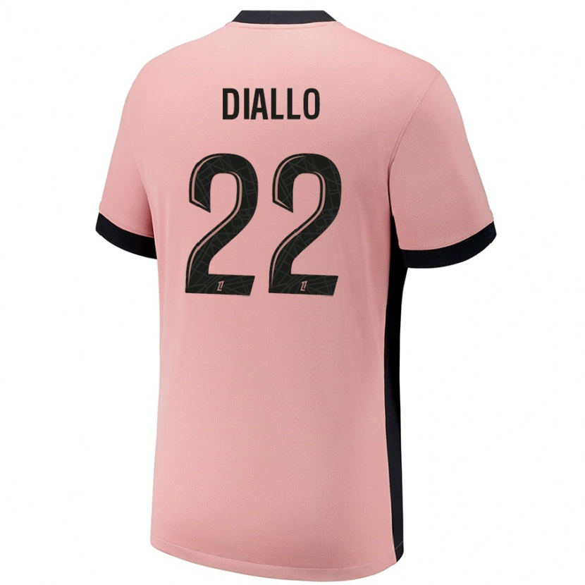 Danxen Dětské Abdou Diallo #22 Rezavě Růžová Třetí Hráčské Dresy 2024/25 Dres