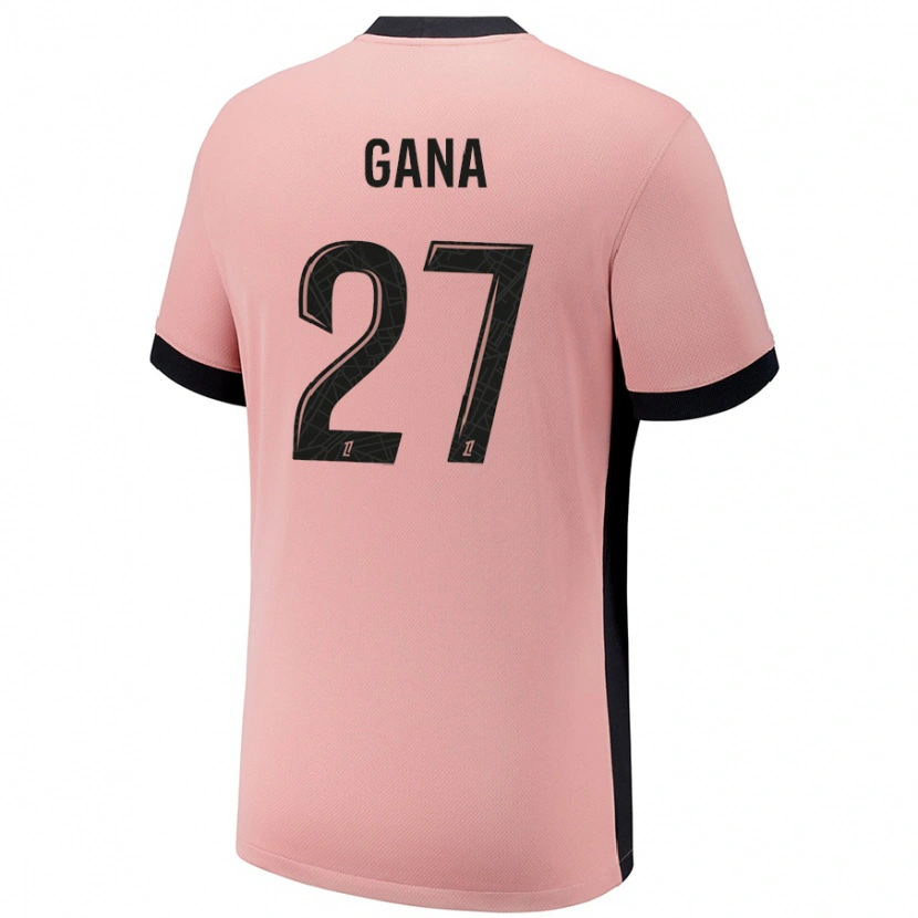 Danxen Dětské Idrissa Gana Gueye #27 Rezavě Růžová Třetí Hráčské Dresy 2024/25 Dres
