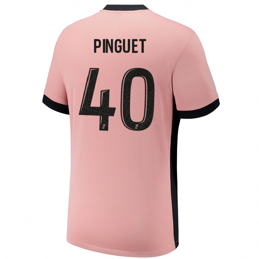 Danxen Dětské Alice Pinguet #40 Rezavě Růžová Třetí Hráčské Dresy 2024/25 Dres