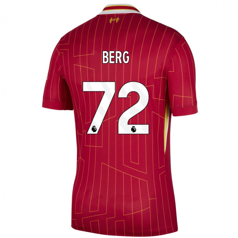 Danxen Pánské Sepp Van Den Berg #72 Červená Žlutá Bílá Domů Hráčské Dresy 2024/25 Dres