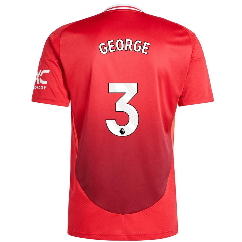 Danxen Pánské Gabby George #3 Jasně Červená Domů Hráčské Dresy 2024/25 Dres