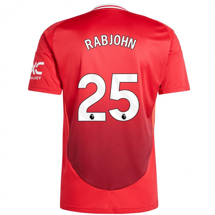 Danxen Pánské Evie Rabjohn #25 Jasně Červená Domů Hráčské Dresy 2024/25 Dres