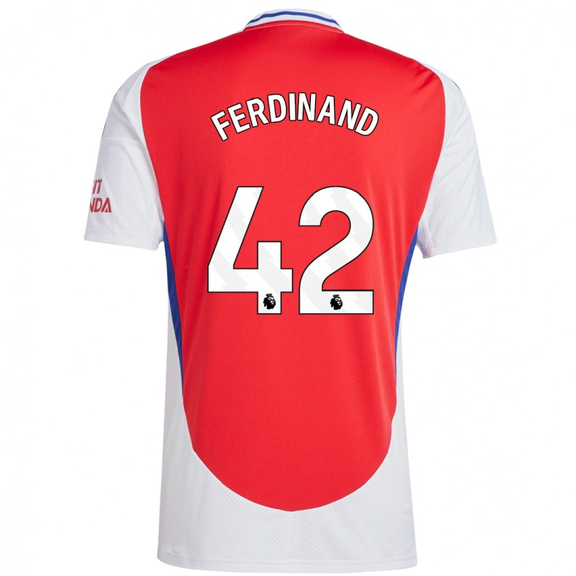 Danxen Pánské Seb Ferdinand #42 Červená Bílá Domů Hráčské Dresy 2024/25 Dres