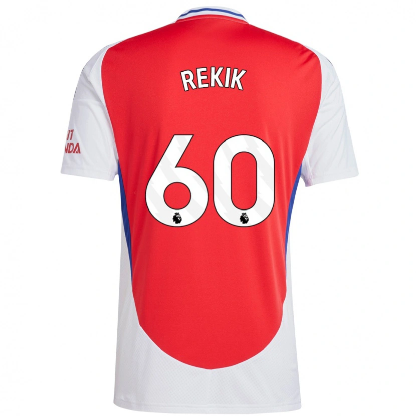 Danxen Pánské Omar Rekik #60 Červená Bílá Domů Hráčské Dresy 2024/25 Dres