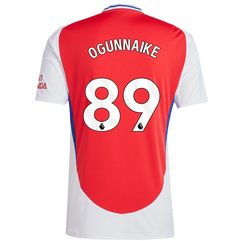 Danxen Pánské Josh Ogunnaike #89 Červená Bílá Domů Hráčské Dresy 2024/25 Dres