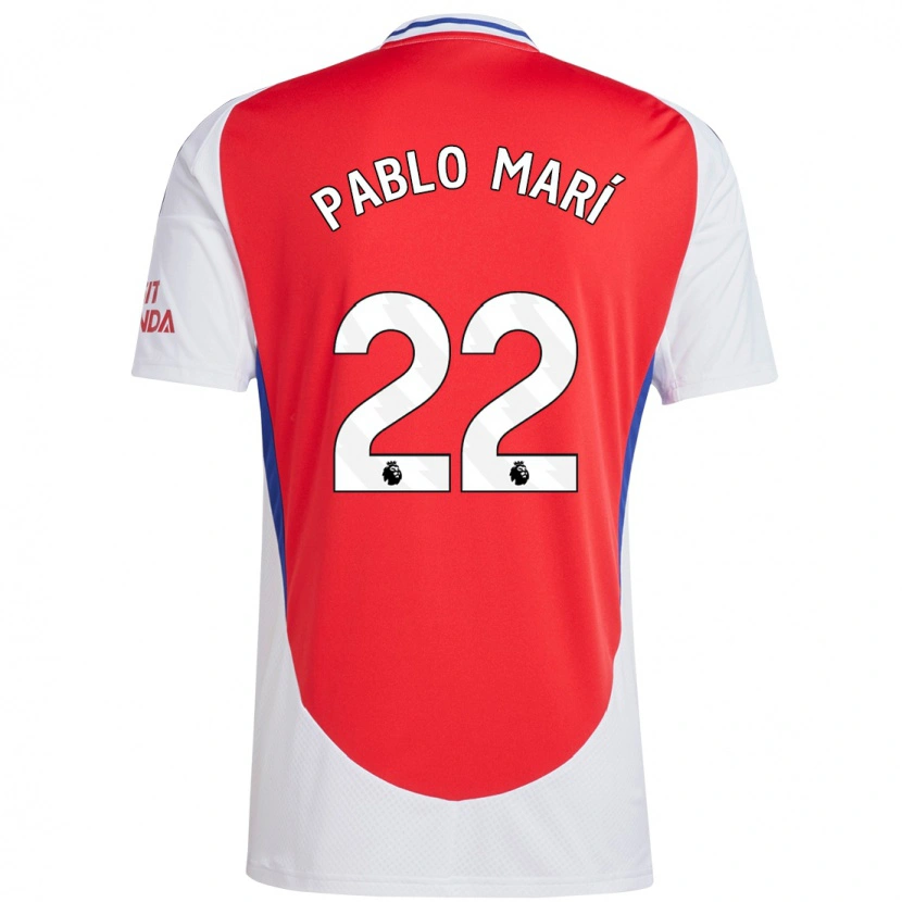 Danxen Pánské Pablo Mari #22 Červená Bílá Domů Hráčské Dresy 2024/25 Dres