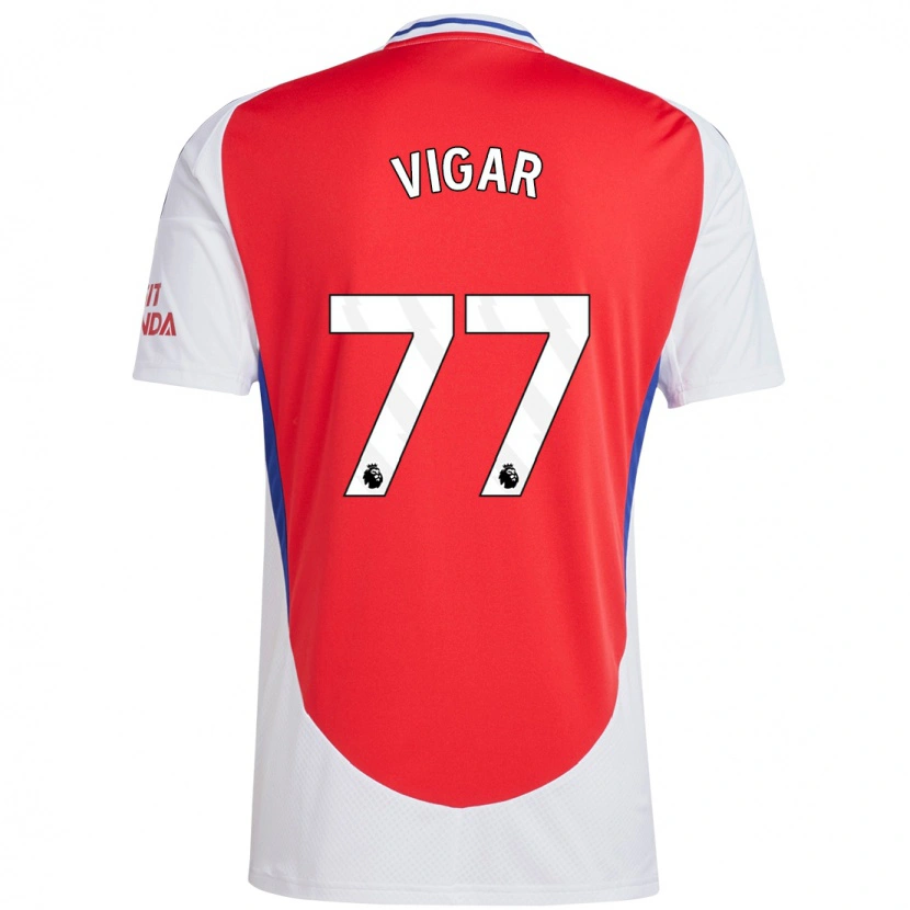 Danxen Pánské Billy Vigar #77 Červená Bílá Domů Hráčské Dresy 2024/25 Dres