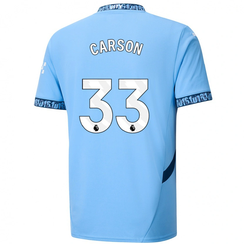 Danxen Pánské Scott Carson #33 Námořnická Modř Domů Hráčské Dresy 2024/25 Dres