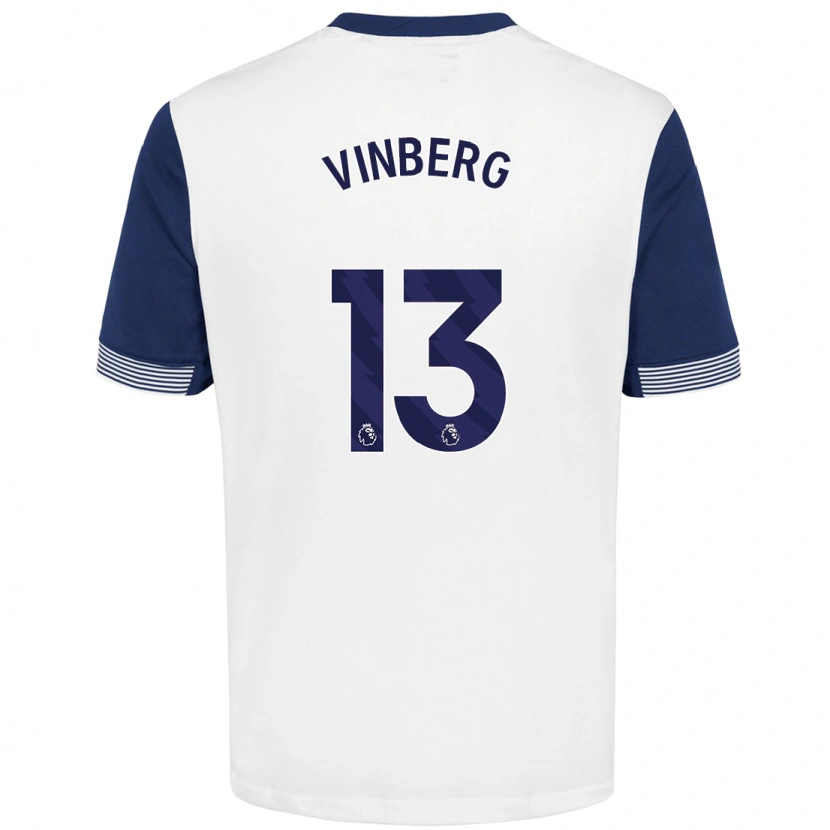 Danxen Pánské Matilda Vinberg #13 Bílá Modrá Domů Hráčské Dresy 2024/25 Dres
