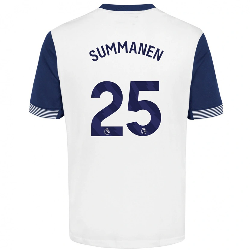 Danxen Pánské Eveliina Summanen #25 Bílá Modrá Domů Hráčské Dresy 2024/25 Dres