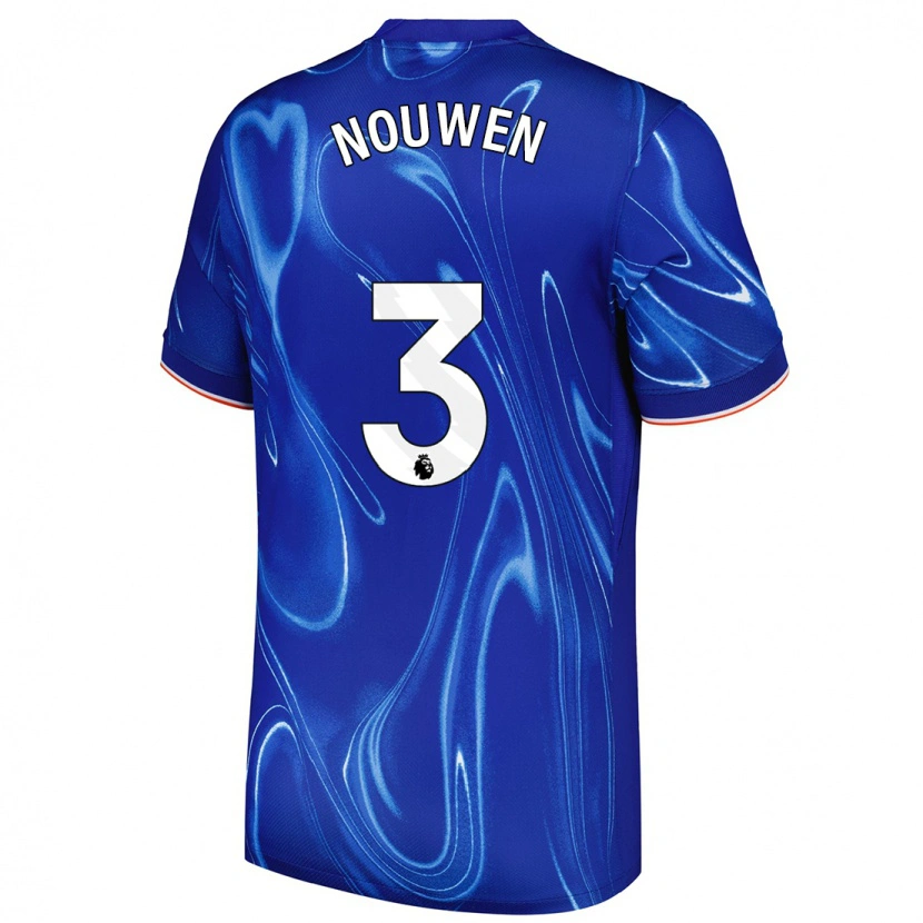 Danxen Pánské Aniek Nouwen #3 Modrá Bílá Domů Hráčské Dresy 2024/25 Dres